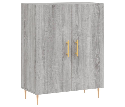 Aparador alto madera contrachapada gris sonoma 69,5x34x180 cm