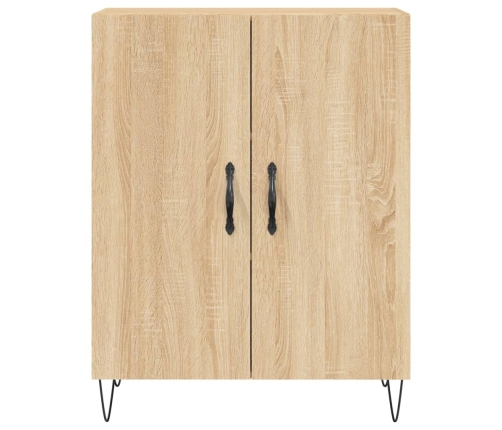 Aparador alto madera contrachapada color roble 69,5x34x180 cm