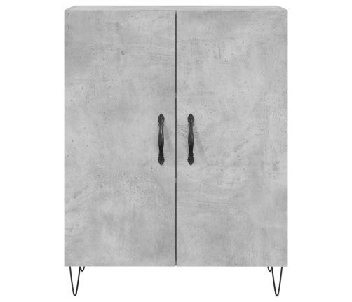 Aparador alto madera contrachapada gris hormigón 69,5x34x180 cm