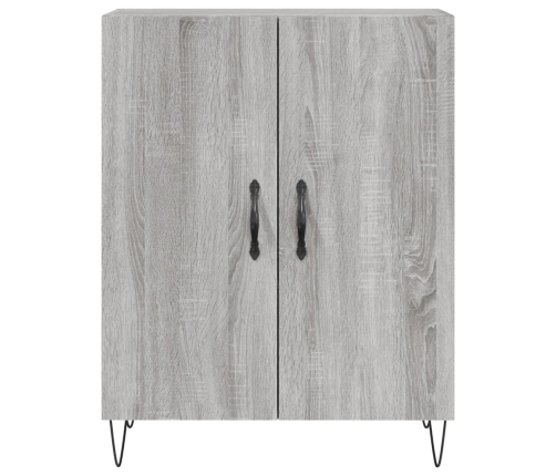 Aparador alto madera contrachapada gris sonoma 69,5x34x180 cm