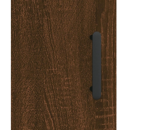 Aparador alto madera contrachapada marrón roble 69,5x34x180 cm