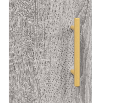 Aparador alto madera contrachapada gris sonoma 69,5x34x180 cm