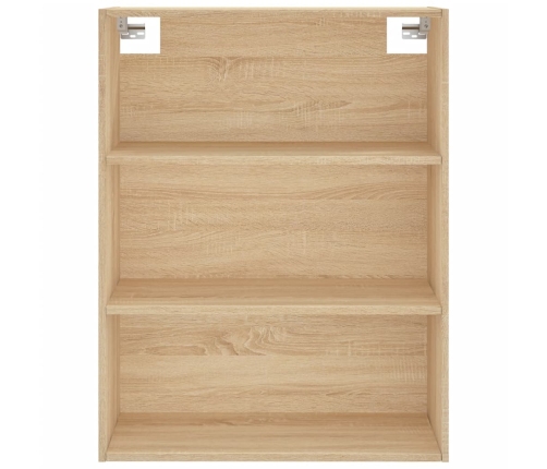 Aparador alto madera contrachapada color roble 69,5x34x180 cm