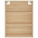 Aparador alto madera contrachapada color roble 69,5x34x180 cm