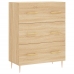 Aparador alto madera contrachapada color roble 69,5x34x180 cm