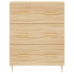 Aparador alto madera contrachapada color roble 69,5x34x180 cm