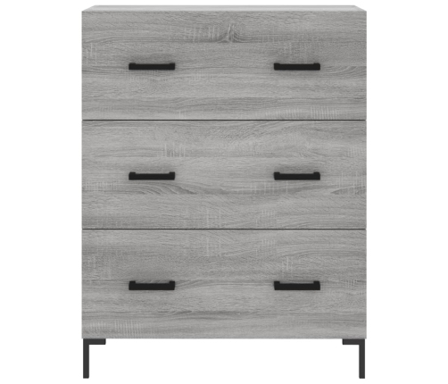 Aparador alto madera contrachapada gris sonoma 69,5x34x180 cm