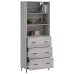 Aparador alto madera contrachapada gris sonoma 69,5x34x180 cm