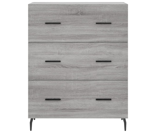 Aparador alto madera contrachapada gris sonoma 69,5x34x180 cm