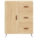 Aparador alto madera contrachapada color roble 69,5x34x180 cm