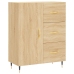 Aparador alto madera contrachapada color roble 69,5x34x180 cm