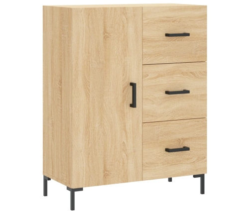 Aparador alto madera contrachapada color roble 69,5x34x180 cm