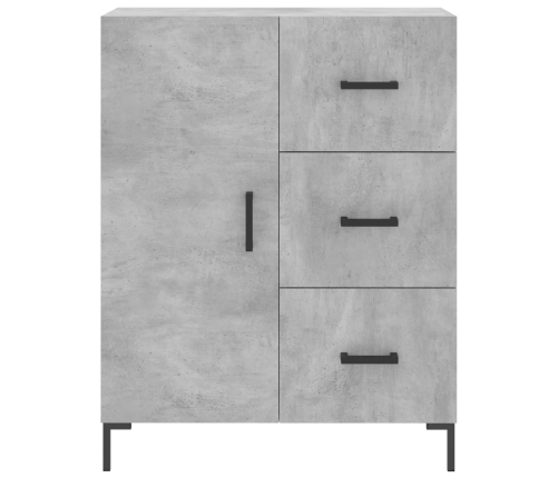 Aparador alto madera contrachapada gris hormigón 69,5x34x180 cm