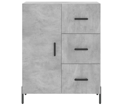 Aparador alto madera contrachapada gris hormigón 69,5x34x180 cm