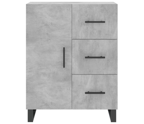 Aparador alto madera contrachapada gris hormigón 69,5x34x180 cm