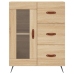 Aparador alto madera contrachapada color roble 69,5x34x180 cm