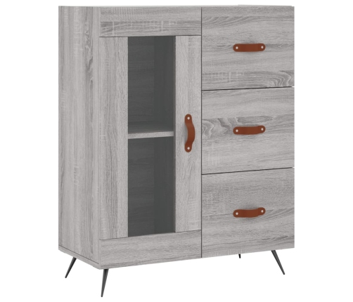 Aparador alto madera contrachapada gris sonoma 69,5x34x180 cm