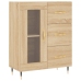 Aparador alto madera contrachapada color roble 69,5x34x180 cm