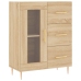 Aparador alto madera contrachapada color roble 69,5x34x180 cm