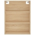 Aparador alto madera contrachapada color roble 69,5x34x180 cm