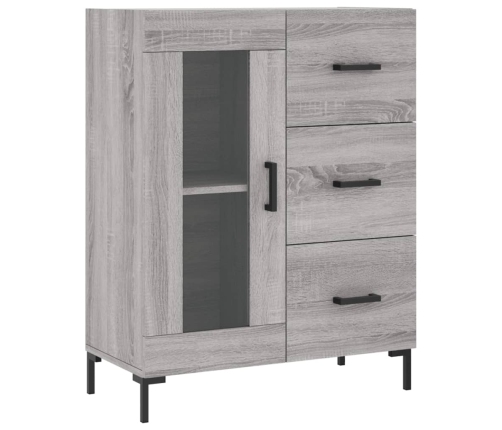 Aparador alto madera contrachapada gris sonoma 69,5x34x180 cm