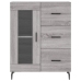 Aparador alto madera contrachapada gris sonoma 69,5x34x180 cm