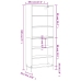 Aparador alto madera de ingeniería gris Sonoma 69,5x32,5x180 cm