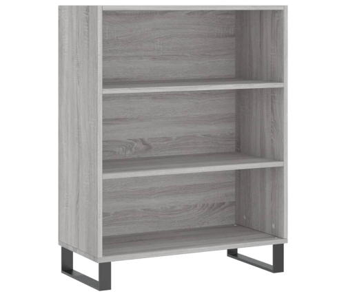 Aparador alto madera de ingeniería gris Sonoma 69,5x32,5x180 cm