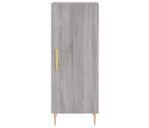 Aparador alto madera contrachapada gris Sonoma 34,5x34x180 cm