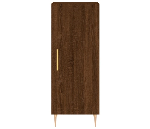 Aparador alto madera contrachapada roble marrón 34,5x34x180 cm