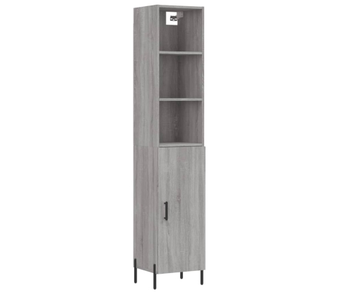 Aparador alto madera contrachapada gris Sonoma 34,5x34x180 cm