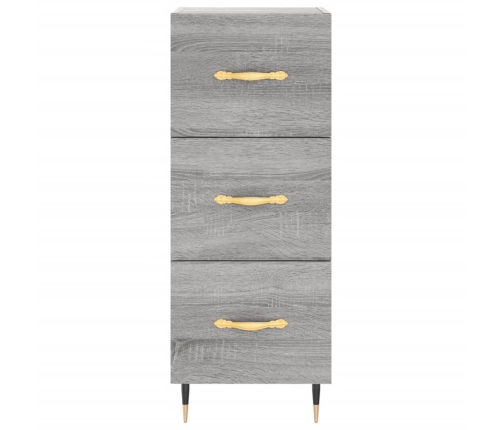 Aparador alto madera contrachapada gris Sonoma 34,5x34x180 cm