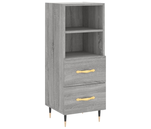 Aparador alto madera contrachapada gris Sonoma 34,5x34x180 cm