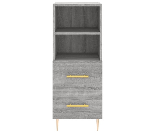 Aparador alto madera contrachapada gris Sonoma 34,5x34x180 cm