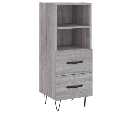 Aparador alto madera contrachapada gris Sonoma 34,5x34x180 cm