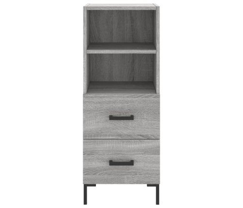 Aparador alto madera contrachapada gris Sonoma 34,5x34x180 cm