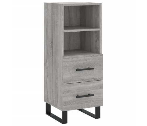 Aparador alto madera contrachapada gris Sonoma 34,5x34x180 cm