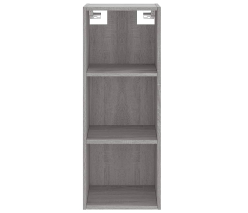 Aparador alto madera contrachapada gris Sonoma 34,5x32,5x180 cm