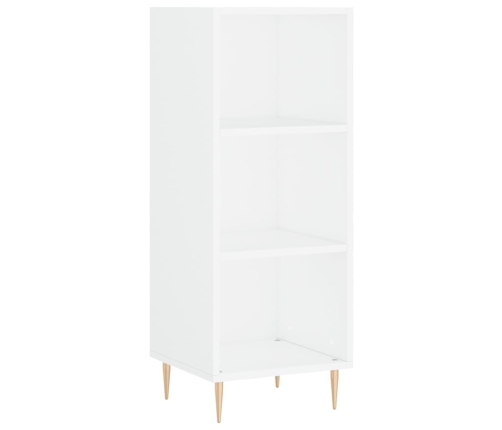 Aparador alto contrachapada blanco brillante 34,5x32,5x180 cm