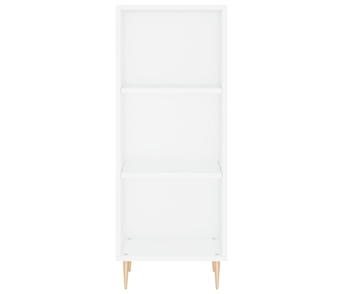 Aparador alto contrachapada blanco brillante 34,5x32,5x180 cm