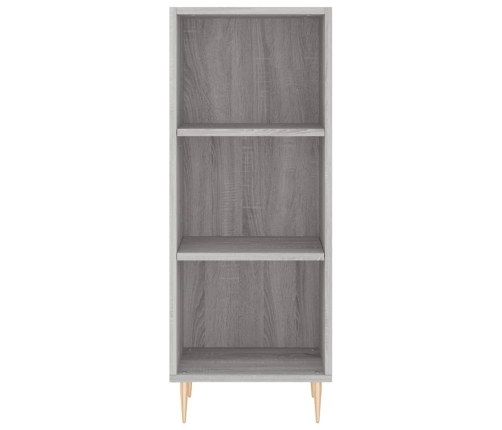 Aparador alto madera contrachapada gris Sonoma 34,5x32,5x180 cm