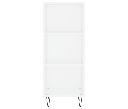 Aparador alto contrachapada blanco brillante 34,5x32,5x180 cm