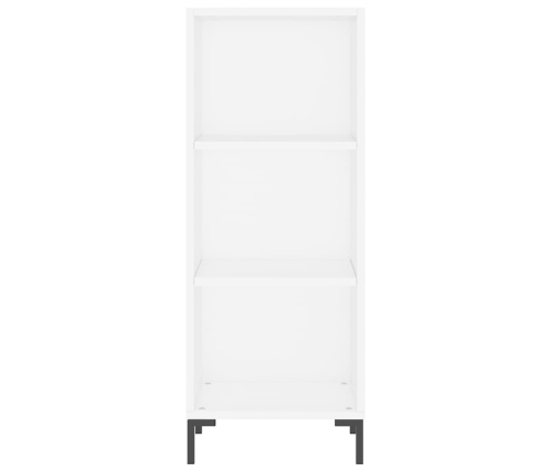 Aparador alto contrachapada blanco brillante 34,5x32,5x180 cm