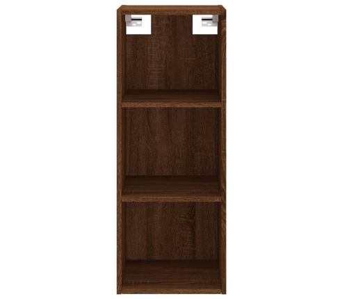 Aparador alto madera contrachapada roble marrón 34,5x32,5x180cm