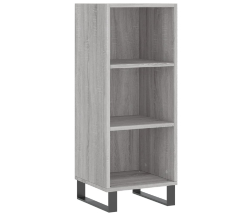 Aparador alto madera contrachapada gris Sonoma 34,5x32,5x180 cm