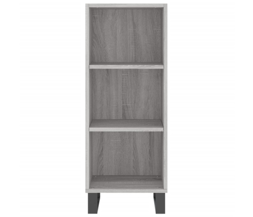 Aparador alto madera contrachapada gris Sonoma 34,5x32,5x180 cm