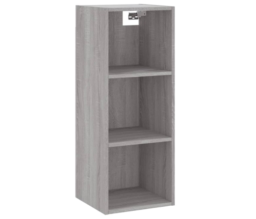 Aparador alto madera contrachapada gris Sonoma 34,5x34x180 cm