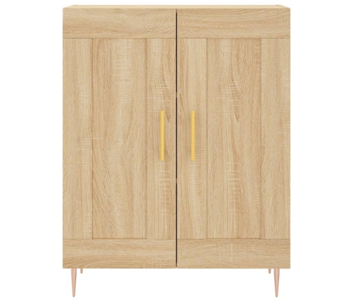 Aparador alto madera contrachapada color roble 69,5x34x180 cm