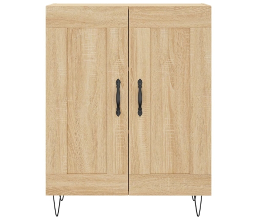 Aparador alto madera contrachapada color roble 69,5x34x180 cm