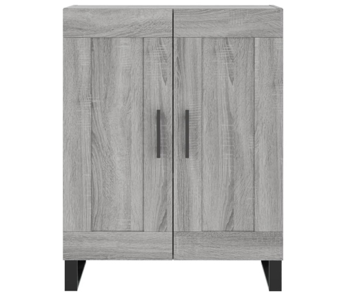 Aparador alto madera contrachapada gris sonoma 69,5x34x180 cm